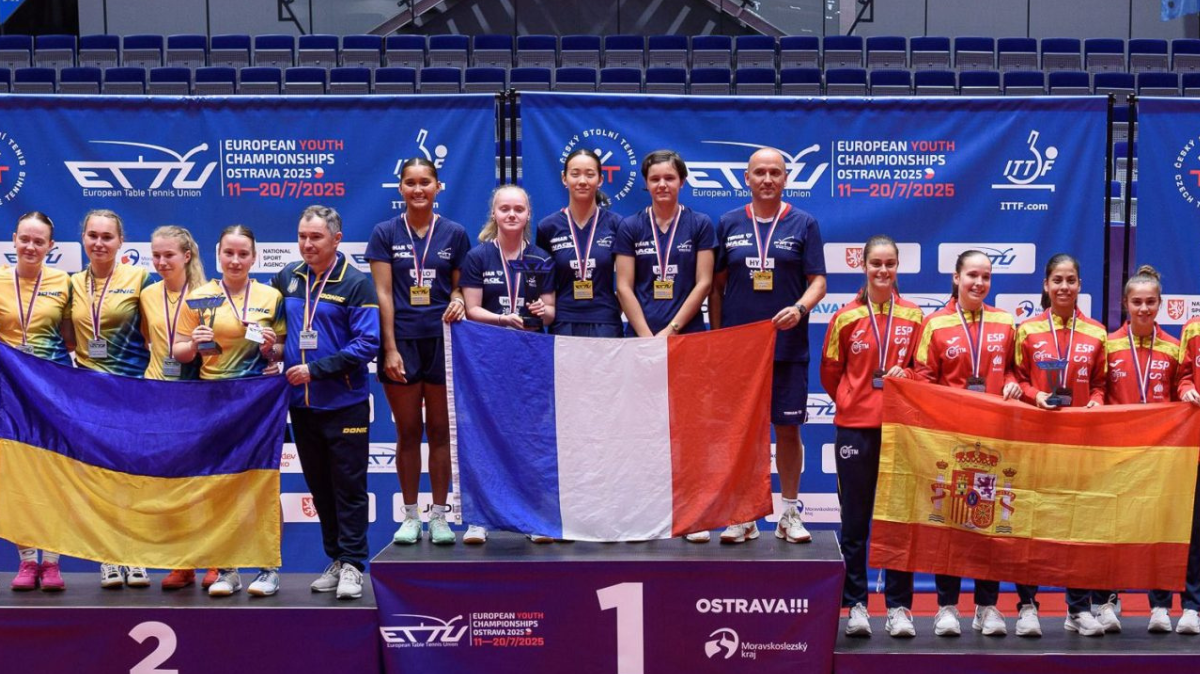 Tennis de table L'équipe de France juniors filles conserve son titre européen !