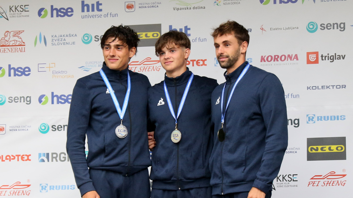 Euro JuniorsU23 canoë-kayak slalom 2025 Elouan Debliquy mène un triplé français en canoë U23 !