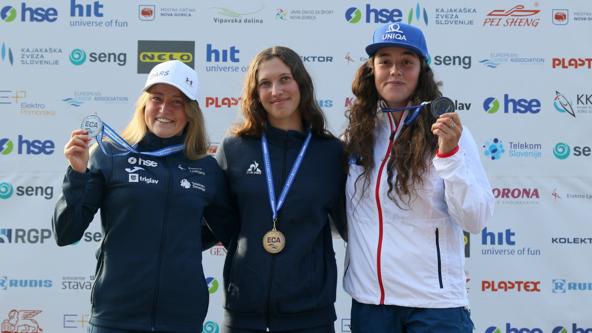 Euro JuniorsU23 canoë-kayak slalom 2025 Nina Pesce-Roue championne d'Europe U23 de kayak cross !
