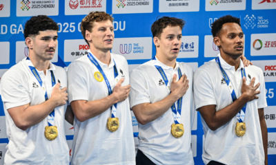 Jeux Mondiaux 2025 Quatre medailles pour les Bleus du sauvetage, le relais en or avec le record du monde