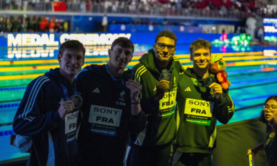 Mondiaux natation 2025 Le relais 4x100 m quatre nages français vice-champion du monde