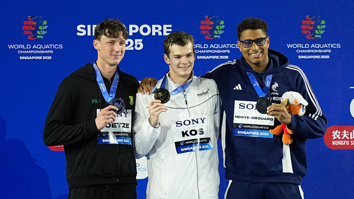 Mondiaux natation 2025 Yohann Ndoye-Brouard en bronze sur 200 m dos (1)