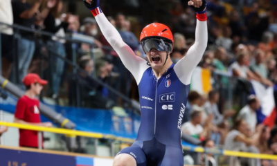 Piste Mondiaux juniors 2025 Nathan Marcoux en or sur la course scratch !