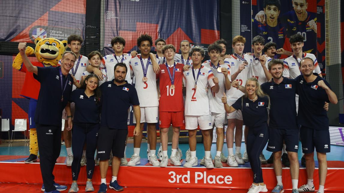 Volley Euro U16 2025 (H) Les Bleuets se reprennent et raflent le bronze