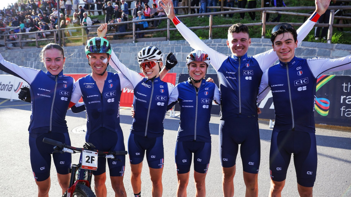 VTT Championnats du monde 2025 La France rafle le titre sur le relais mixte !