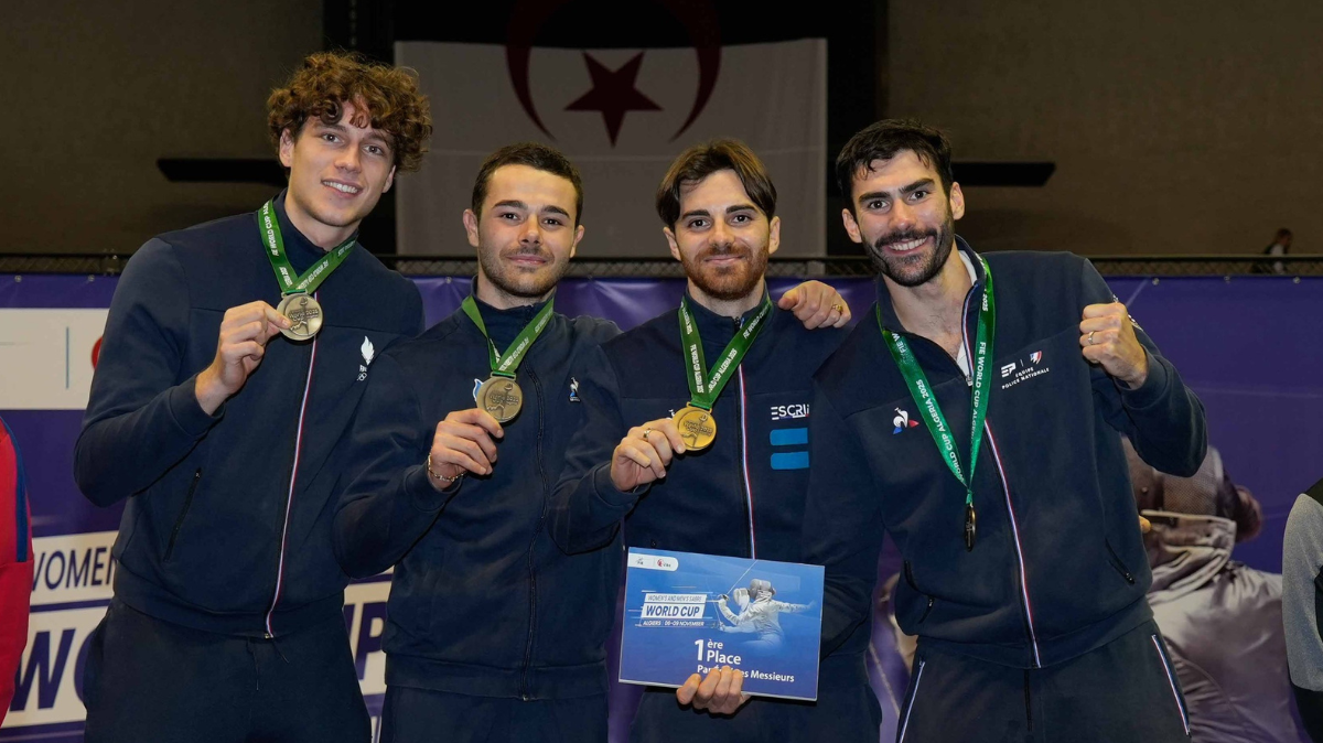 Coupe du monde d'escrime 20252026 Les Bleus du sabre raflent l'or par équipes à Alger