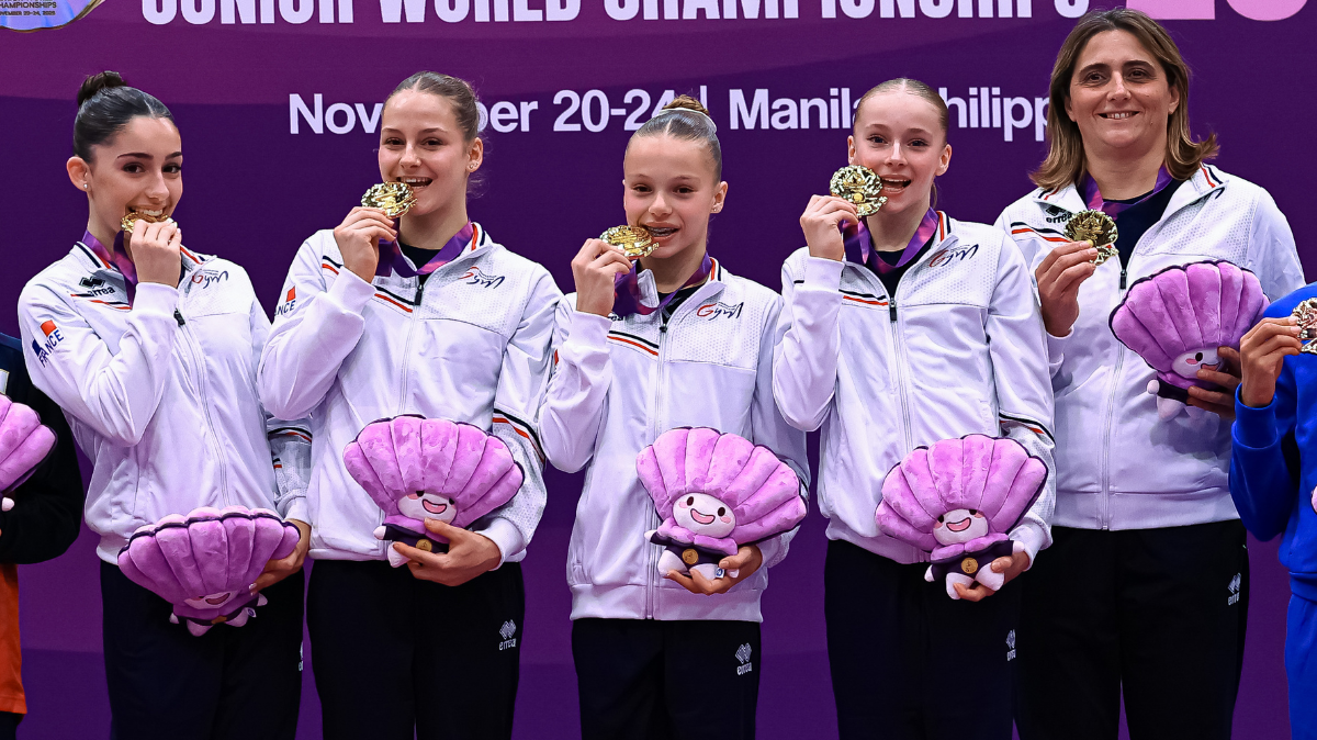 Gymnastique artistique L'équipe de France juniors filles championne du monde !