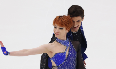 Skate America 2025 Evgeniia Lopareva et Geoffrey Brissaud sur le podium