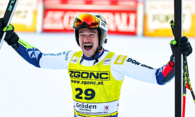 Historique Jan Zabystran, vainqueur du Super-G de Val Gardena devant Marco Odermatt