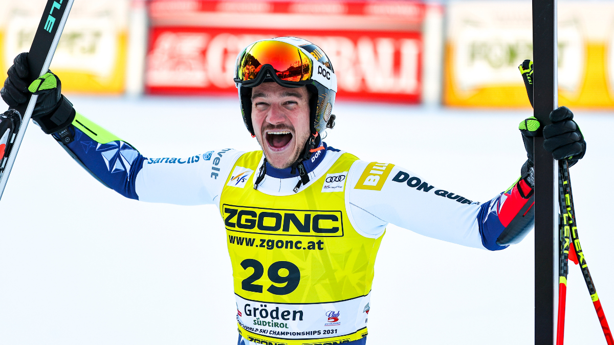 Historique Jan Zabystran, vainqueur du Super-G de Val Gardena devant Marco Odermatt