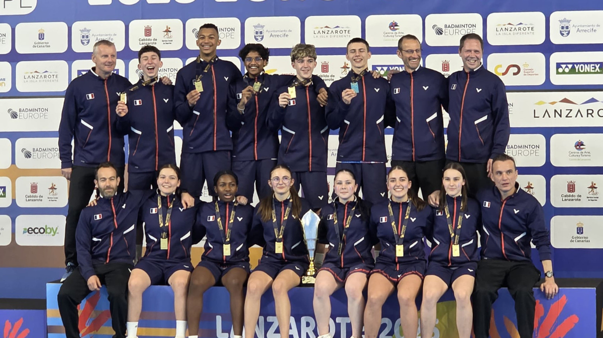 Titre historique pour le badminton français : les U17 champions d'Europe par équipes