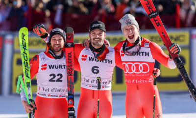 Triplé suisse sur le géant de Val d'Isère Loïc Meillard s'impose en costaud (1)