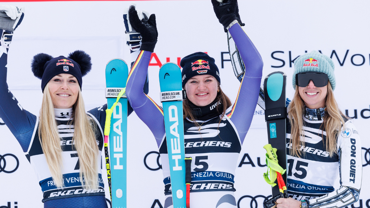 Emma Aicher s’offre le Super-G de Tarvisio devant Lindsey Vonn, Romane Miradoli au pied du podium