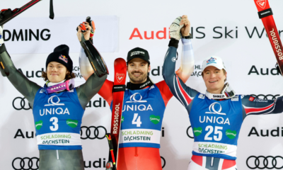 Magnifique Alban Elezi Cannaferina, troisième du géant de Schladming remporté par Loïc Meillard (1)