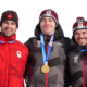 Aidan Chollet au pied du podium en snowboarcross, Alessandro Haemmerle conserve son titre