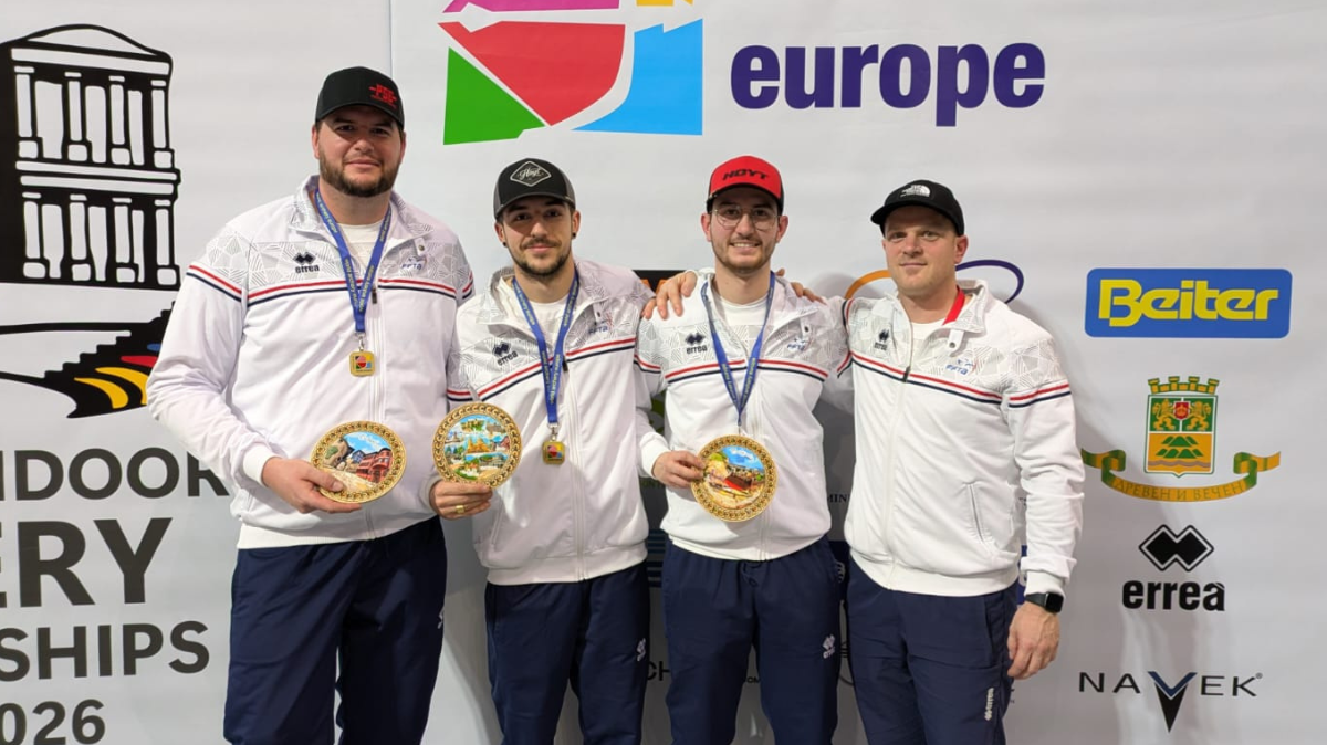 De l'or en arc à poulies, et six médailles pour les Bleus du tir à l'arc lors de l'Euro en salle