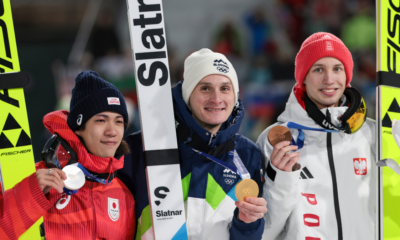 Domen Prevc sort un deuxième saut monumental et devient champion olympique sur le grand tremplin