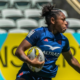 Les Bleues du rugby à 7 arrachant la troisième place sur la manche de Perth
