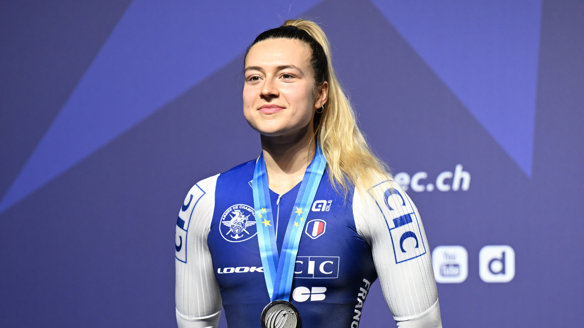 Mathilde Gros termine bien les Championnats d'Europe et prend l'argent sur le keirin