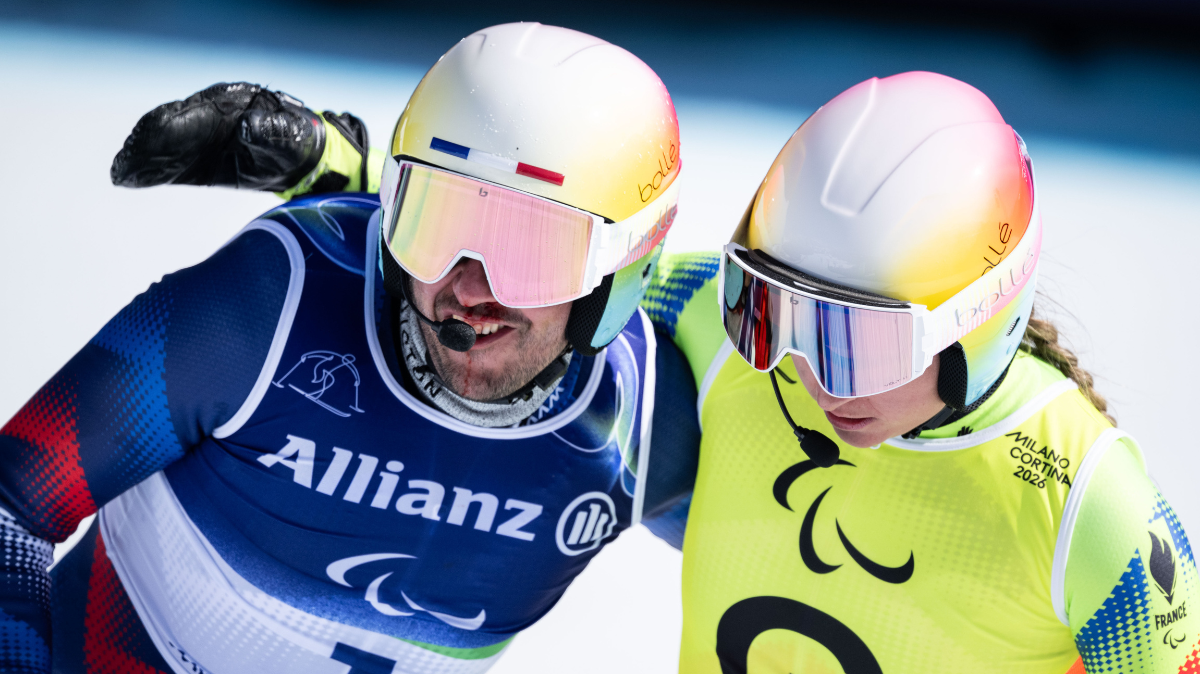 Johannes Aigner double la mise sur le Super-G déficients visuels des Jeux Paralympiques, Hyacinthe Deleplace 5ème