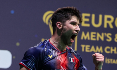 La paire Thom Gicquel-Delphine Delrue, Alex Lanier et Toma Junior Popov en finale du Masters d'Orléans de badminton