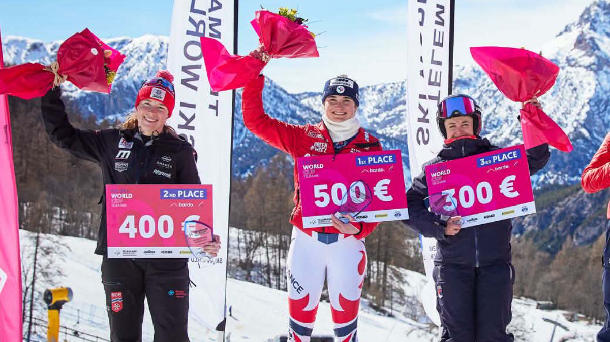 Le télémark français toujours au top Augustine Carliez s’impose sur la classic de Bardonecchia
