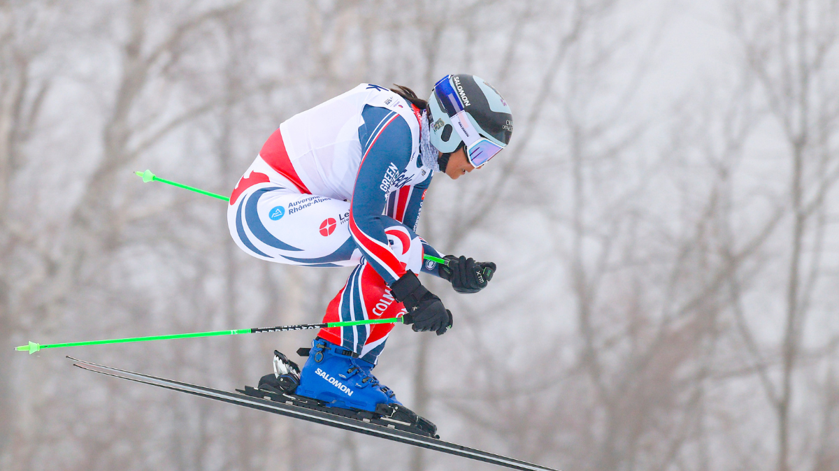 Marielle Berger Sabbatel en argent sur la 2ème épreuve de skicross de Craigleith derrière Sandra Naeslund