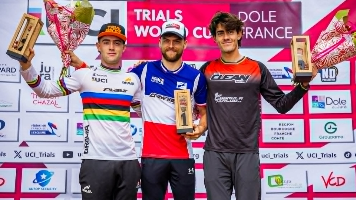 Robin Berchiatti triomphe à Dole sur la manche d'ouverture de la Coupe du monde de VTT Trials