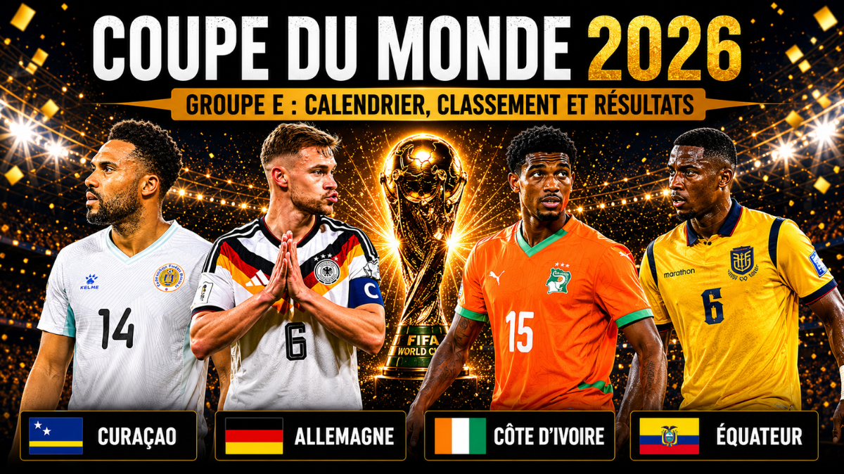 Coupe du monde 2026 – Groupe E calendrier, classement et résultats