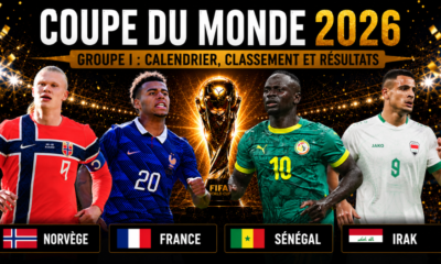 Coupe du monde 2026 – Groupe I calendrier, classement et résultats