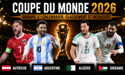 Coupe du monde 2026 – Groupe J calendrier, classement et résultats
