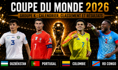 Coupe du monde 2026 – Groupe K calendrier, classement et résultats