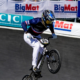 Eddy Clerté sur le podium de la deuxième manche de BMX Racing à Papendal