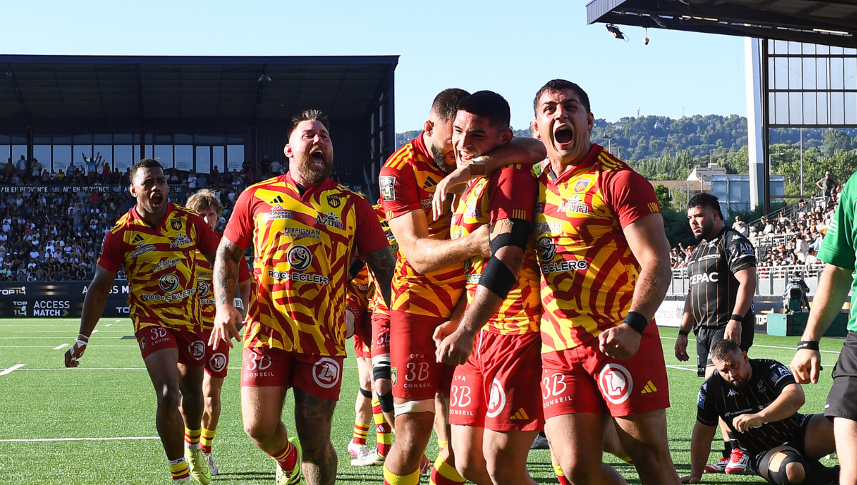 L'USAP domine largement Provence Rugby dans l'access match et sauve sa peau en Top 14