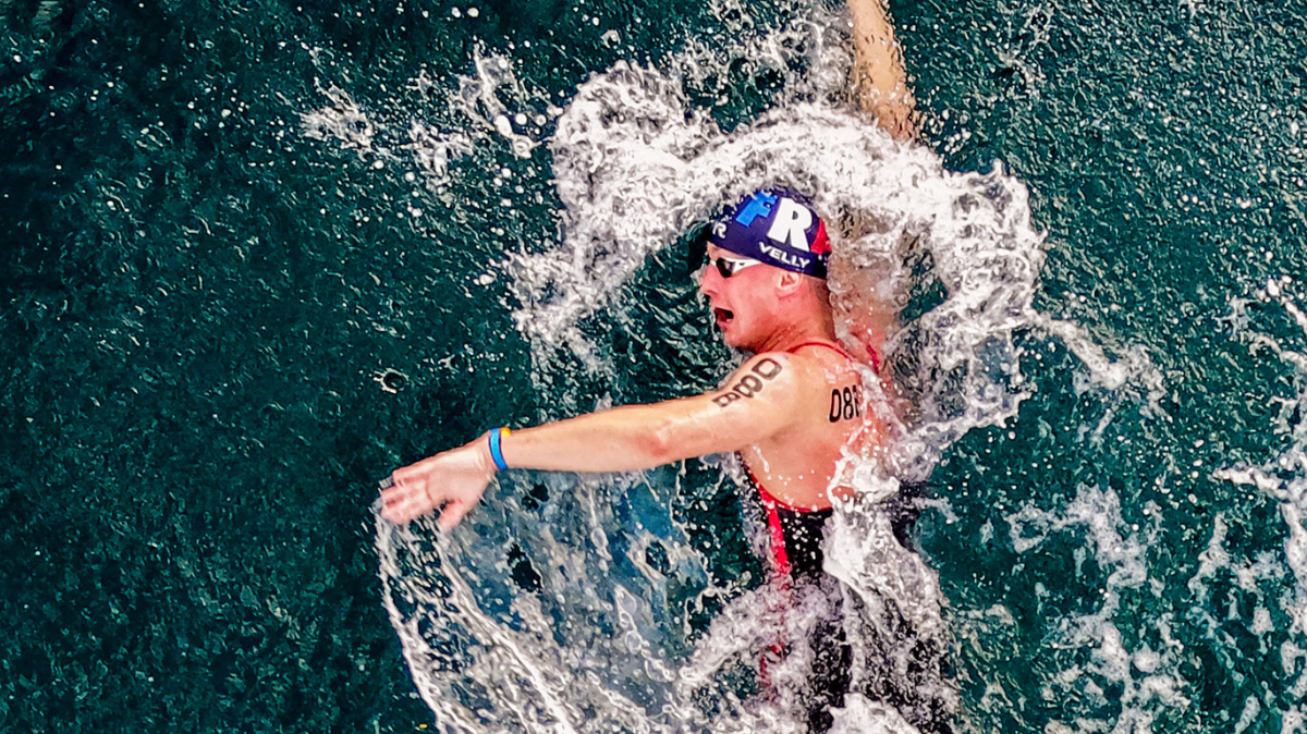 Sacha Velly et Marc-Antoine Olivier sur le podium du 10 km en eau libre de Setubal