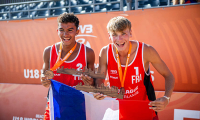 Adrien Bezu et Quentin Hipolyte se parent de bronze aux Mondiaux U18 de beach-volley