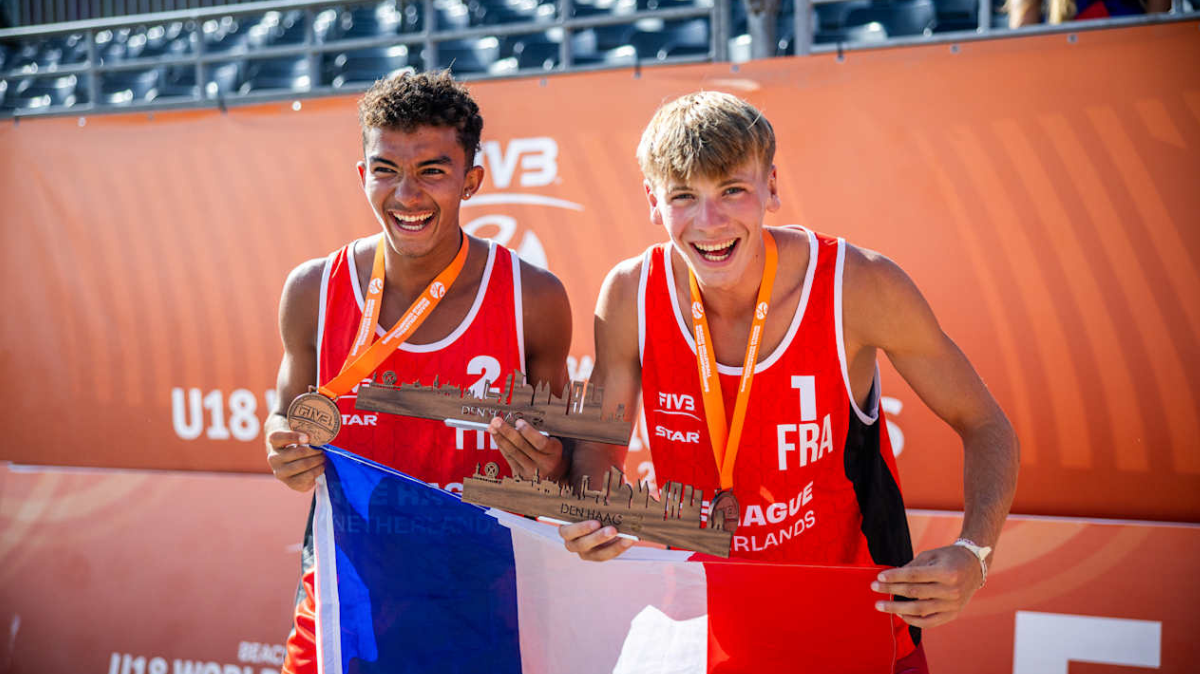 Adrien Bezu et Quentin Hipolyte se parent de bronze aux Mondiaux U18 de beach-volley