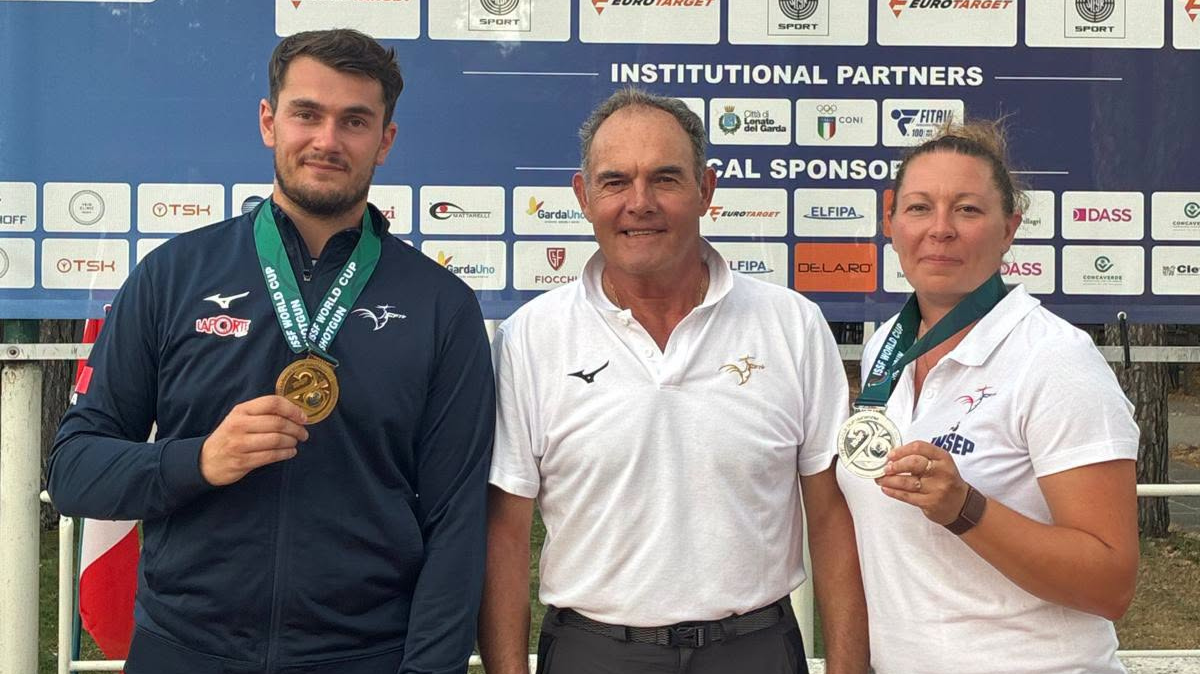 Carole Cormenier et Clément Bourgue médaillés à la Coupe du monde de tir de plateau à Lonato