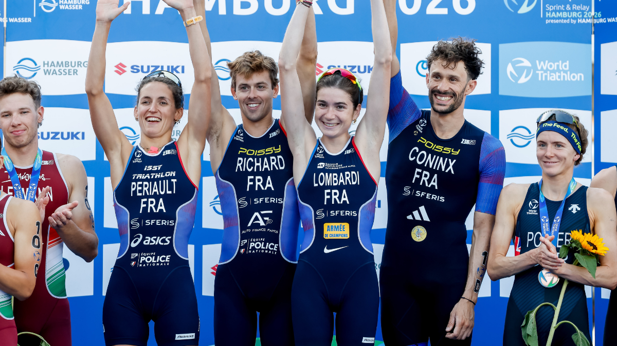 Cocorico la France sacrée championne du monde de relais mixte en triathlon !