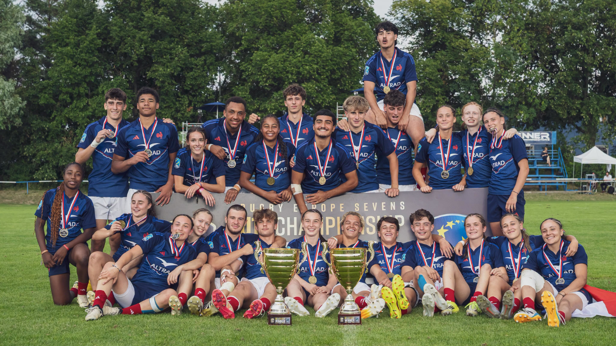Les deux équipes de France U18 de rugby à 7 conservent leur titre et règnent toujours sur l'Europe