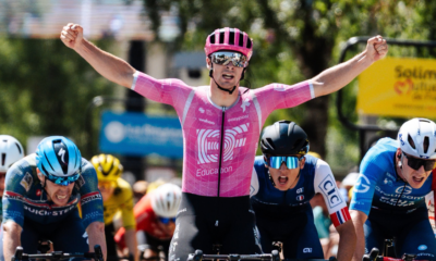 Noah Hobbs premier leader du Tour de l'Ain 2026 après sa victoire au sprint sur la 1re étape