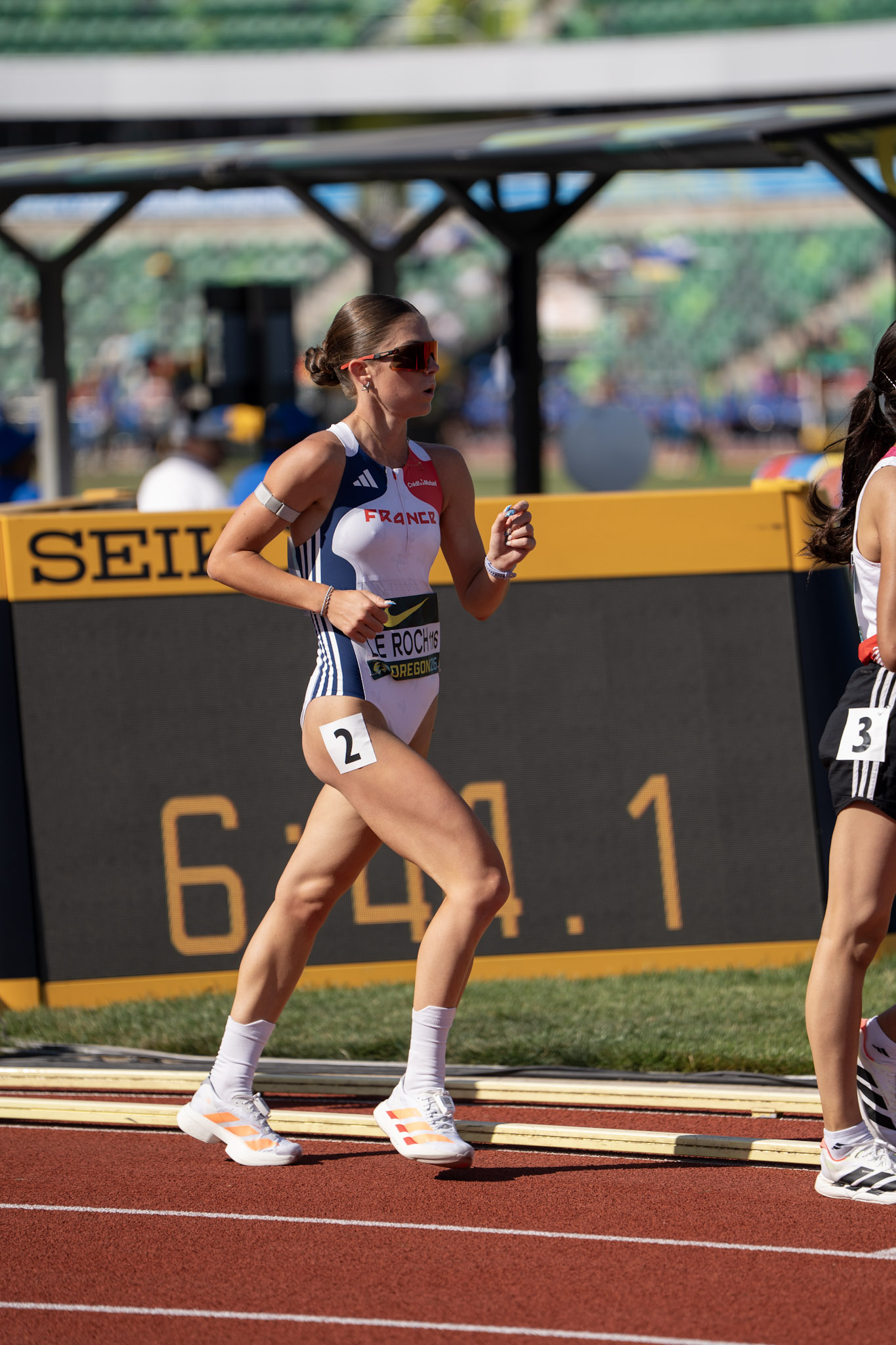 Chloé Le Roch lors de son 5000 m aux Mondiaux U20 - Crédit : Thomas Termote / Les Athlètes Français