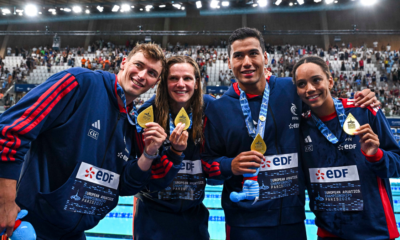 Exceptionnelle équipe de France, championne d'Europe du relais 4x100 m 4 nages mixte !