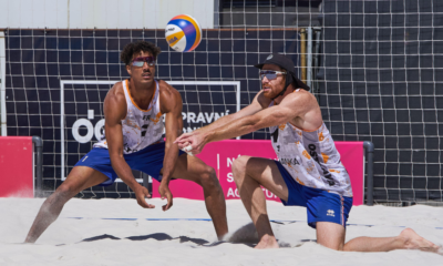 Les paires Bassereau Ayé et Rotar Gauthier Rat sur le podium de l'Élite 16 de Rio de Janeiro en beach volley