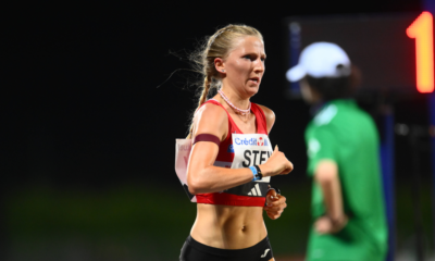 Pauline Stey aux pied du podium sur semi-marathon marche, doublé espagnol
