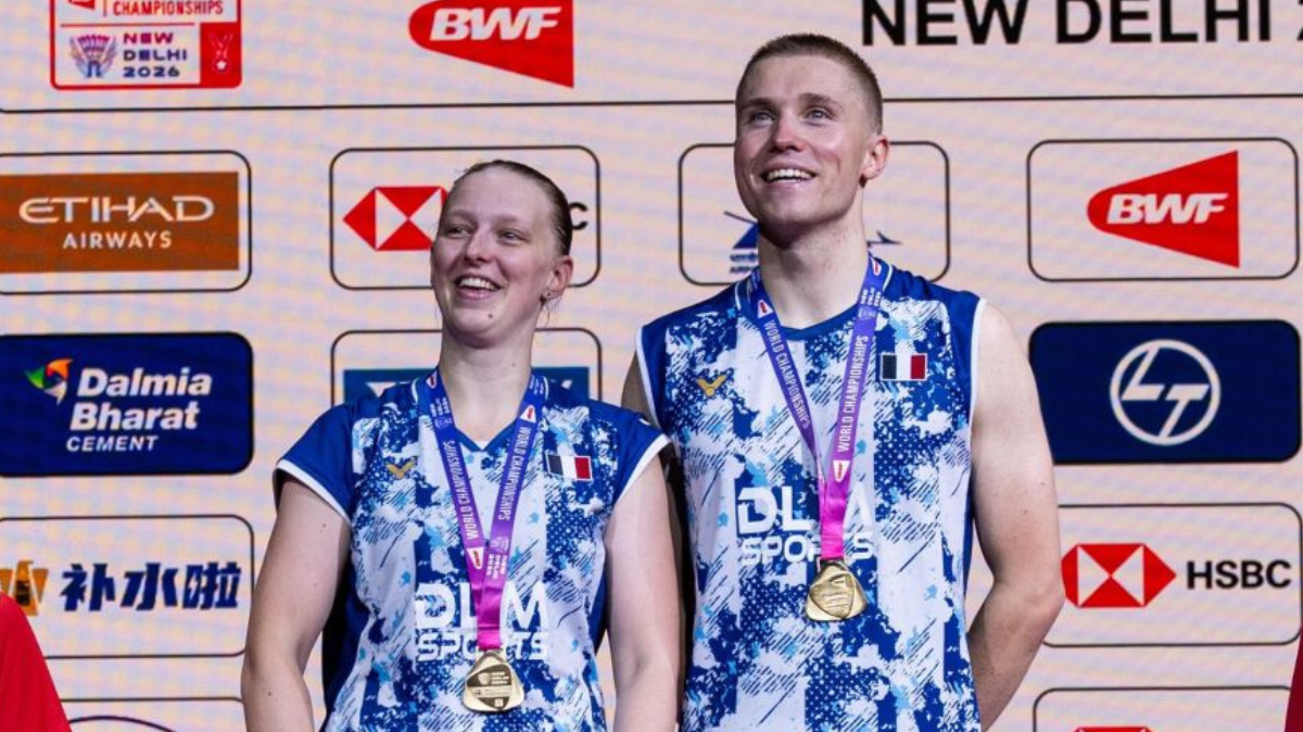 Thom Gicquel et Delphine Delrue sacrés champions du monde de badminton en double mixte !