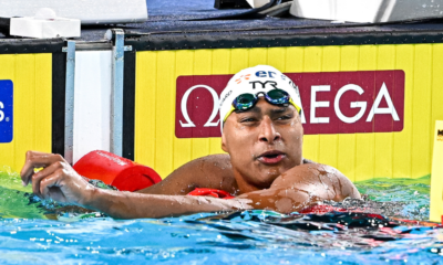 Yohann Ndoye-Brouard impuissant face à la concurrence en finale du 50 m dos