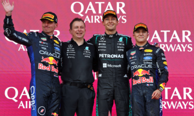Le classement et les résultats du Grand Prix d'Azerbaïdjan de F1 2026 à Bakou, remporté par George Russell devant Verstappen et Hadjar