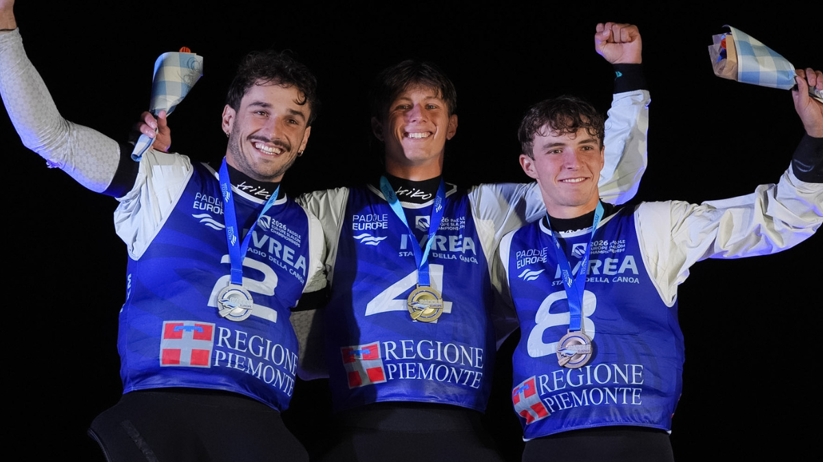 Mathurin Madoré et Ianis Triomphe médaillés en kayak cross pour conclure les Championnats d'Europe à Ivrea !