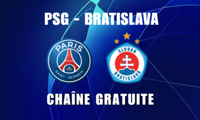 Chaîne TV gratuite où regarder PSG vs Slovan Bratislava en streaming